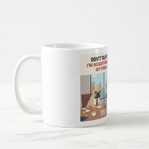 Caneca De Café Negociando Com Meu Frenchie Cachorro Bulldog Franc