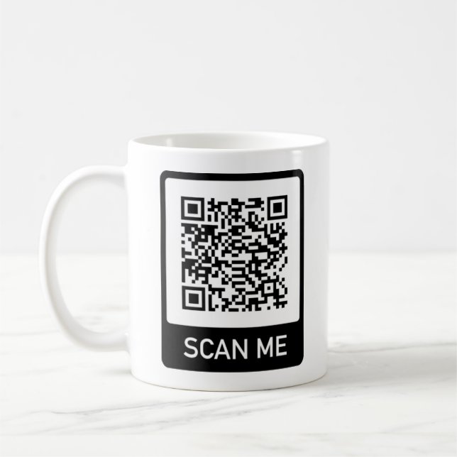 Caneca De Café Negócio de código QR personalizado (Esquerda)