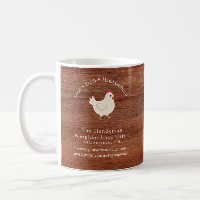 Caneca De Café Negócios de Casa de Campo Rústica Moderna (Esquerda)