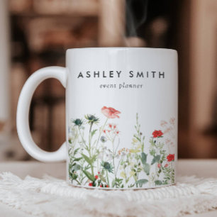 Caneca De Café Negócios de Prados de Flores Silvestres