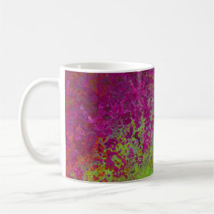 Caneca De Café Negra, Colorida, Tinta De Splatter, Abstrato Grung