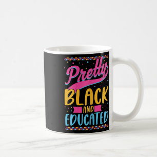 Caneca De Café Negra E Educada Negra-Americana