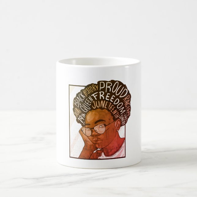 Caneca De Café Negra História Mês Citações - Ditos de Mulheres Af (Centro)