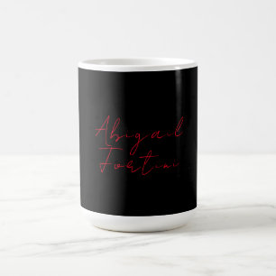 Caneca De Café Negra vermelha-vermelha minimalista profissional