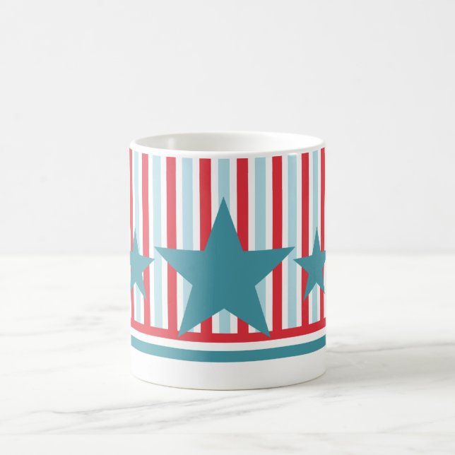 Caneca De Café Negrito 4º de julho Estrelas e Strips Mug (Centro)