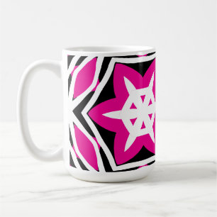 Caneca De Café Negrito simples Moderno preto rosa