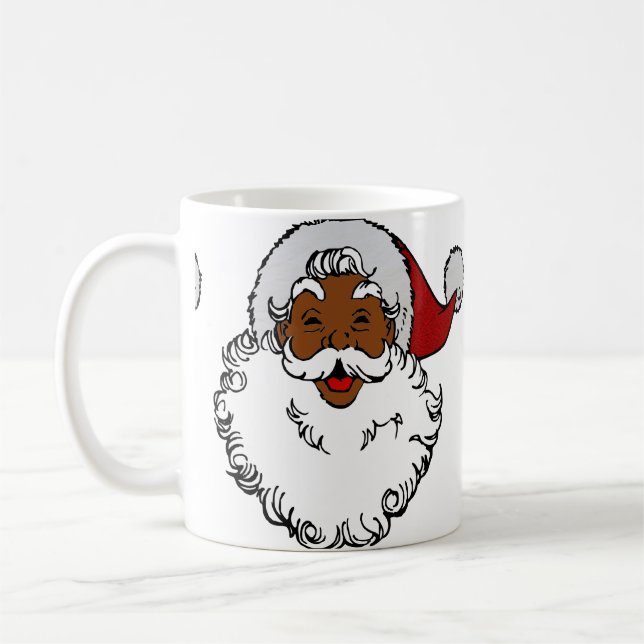 Caneca De Café negro africano santa claus (Esquerda)