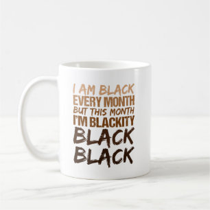 Caneca De Café Negro Negro Negro a cada mês História Negra Africa