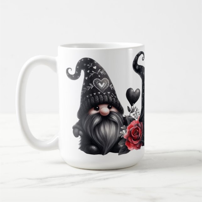 CANECA DE CAFÉ NEGROS DE VALENTINO NEGRO E VERMELHO (Esquerda)