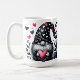 CANECA DE CAFÉ NEGROS DE VALENTINO NEGRO E VERMELHO