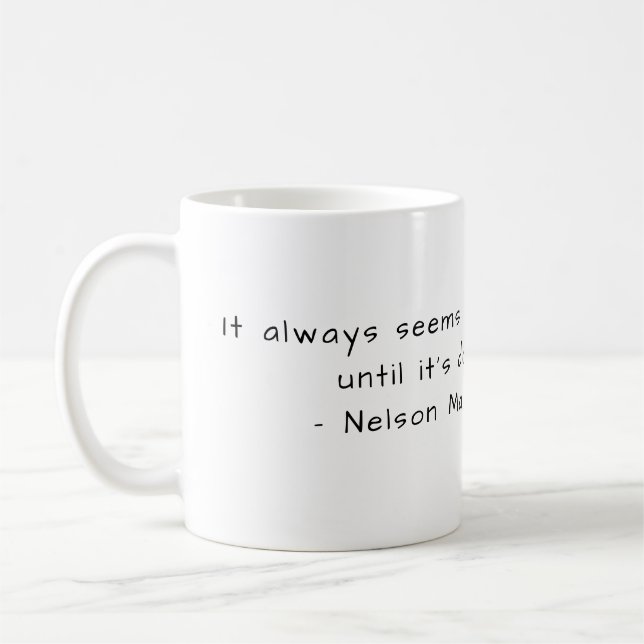 Caneca De Café Nelson Mandela - Impossível (Esquerda)