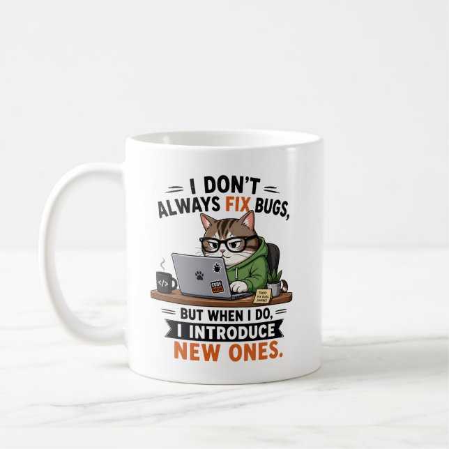 Caneca De Café Nem Sempre Corrijo Erros (Esquerda)
