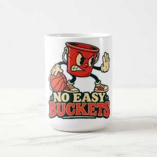 Caneca De Café Nenhum Balde Fácil Basquete Divertido