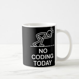 Caneca De Café Nenhum código hoje piada engraçada programador exa