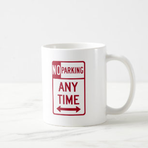 Caneca De Café Nenhum do estacionamento sinal de estrada em