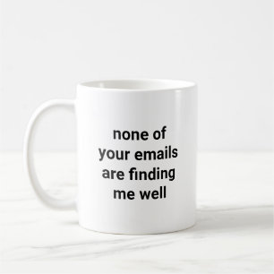 Caneca De Café Nenhum Dos Seus Emails Vaca Divertida Colega De Tr