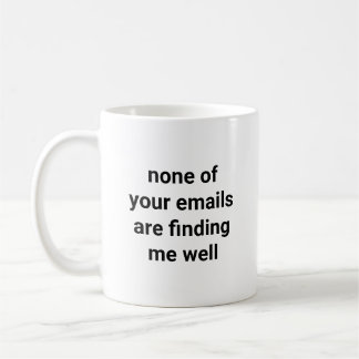 Caneca De Café Nenhum Dos Seus Emails Vaca Divertida Colega De Tr