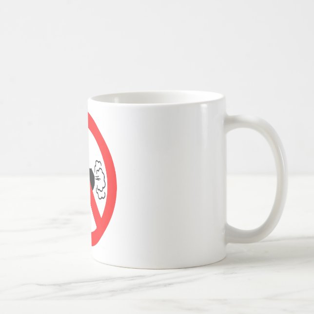 Caneca De Café Nenhum Fart a zona (Direita)