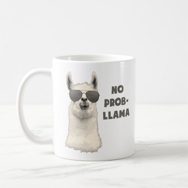 Caneca De Café Nenhum lama do problema (Esquerda)
