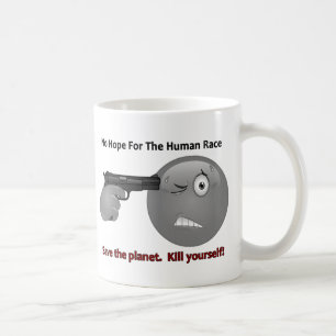 Caneca De Café Nenhum logotipo do Emoticon da esperança