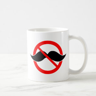 CANECA DE CAFÉ NENHUM MOUSTACHE - ANTI-MUSTACHE - BARBEIE ESSA
