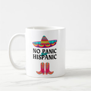 Caneca De Café Nenhum Pânico Mês da Herança Hispânica Engraçado H