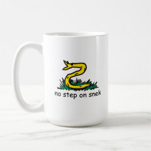 Caneca De Café Nenhum passo no meme snek Gadsden paródia SnekRigh