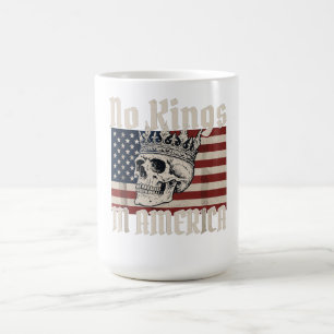 Caneca De Café nenhum rei na américa bandeira americana do crânio