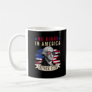 Caneca De Café Nenhum Rei na América Bandeira dos EUA Estilo Retr