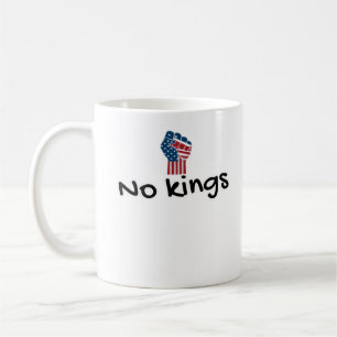 Caneca De Café Nenhum Rei na América Clássico Minimal Limpo
