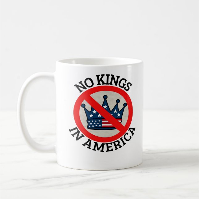Caneca De Café Nenhum Rei na América Clássico Retro (Esquerda)