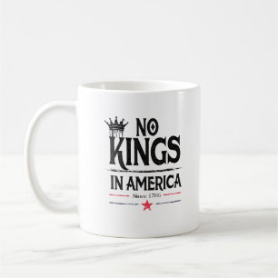 Caneca De Café Nenhum Rei na América desde 1776 Gráfico Vintage L
