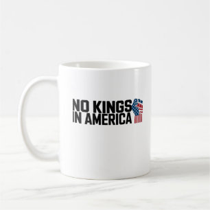 Caneca De Café Nenhum Rei na América EUA Gráfico Vintage