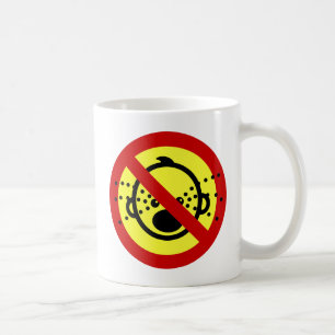 Caneca De Café NENHUM ⚠ tailandês do sinal do aeroporto do ⚠