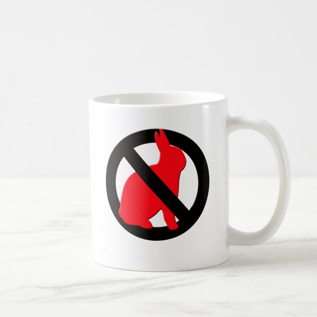 Caneca De Café Nenhuns coelhos permitidos (Direita)