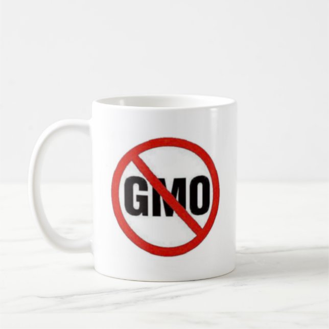 Caneca De Café Nenhuns GMOs. (Esquerda)