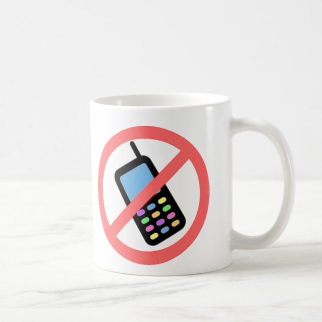 Caneca De Café Nenhuns telefones! (Direita)