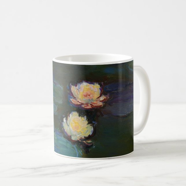 Caneca De Café Nenúfares de Claude Monet Arte a Óleo Impressionis (Frente Esquerda)