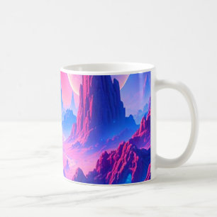 Caneca De Café Neon Alienígena Planet Mug   Taça de Café Cósmico 
