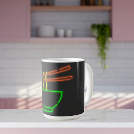 Caneca De Café Neon Asian Noodle Bowl