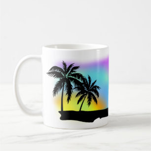 Caneca De Café Neon Beach Skies Na Praia De Daytona