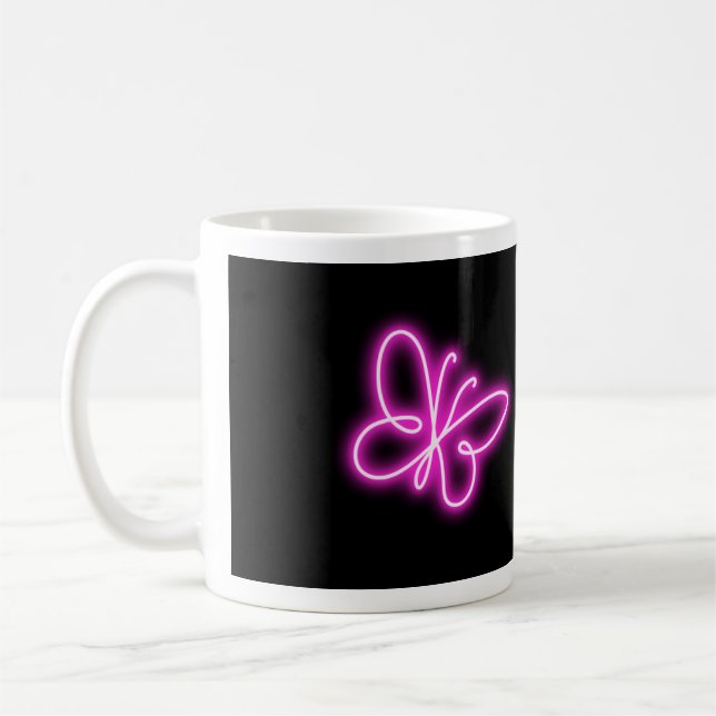 Caneca De Café Neon butterfly (Esquerda)