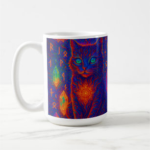 Caneca De Café Neon Cat Sagrado