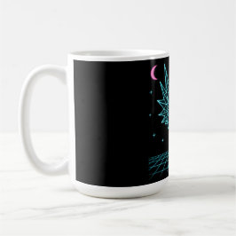 Caneca De Café Neon Dragon Synthwave – Retro Fire Beast