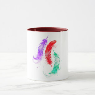 Caneca de Café Neon Feather Glow