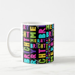 Caneca De Café Neon Feliz e Brilho