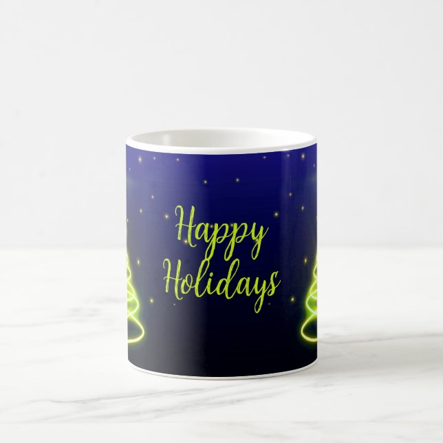 Caneca De Café Neon Festive Trees Mug (Centro)