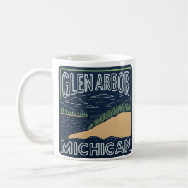 Caneca De Café Neon Glen Arbor Michigan