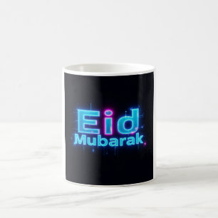 Caneca De Café Neon Glow Eid Mubarak