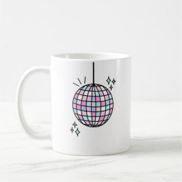 Caneca De Café Neon Groovy Disco Ball
